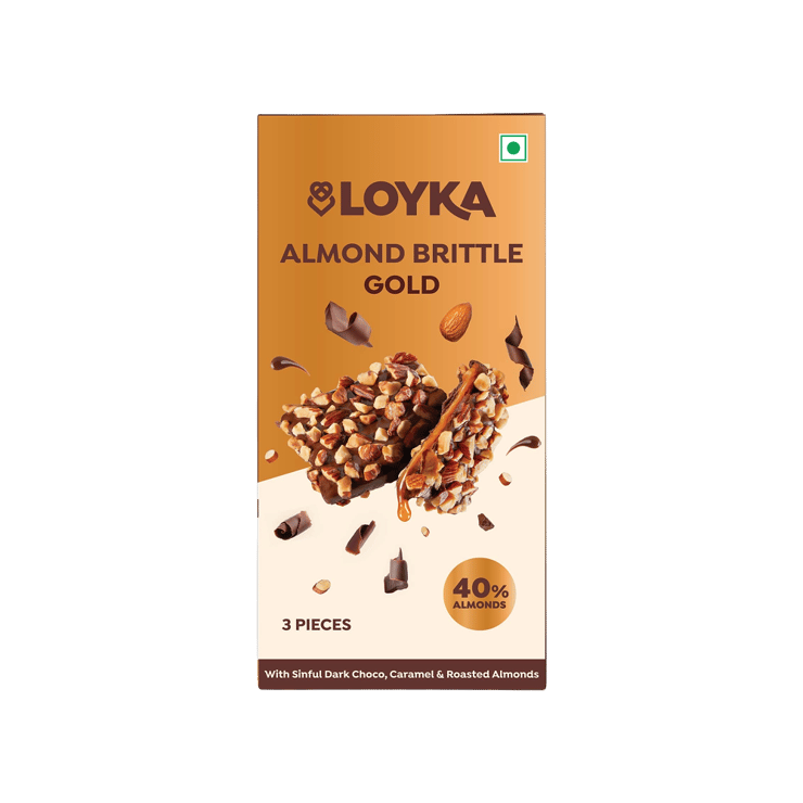 Loyka Almond Brittle Gold Milk Chocolate Pack – 43.5 g