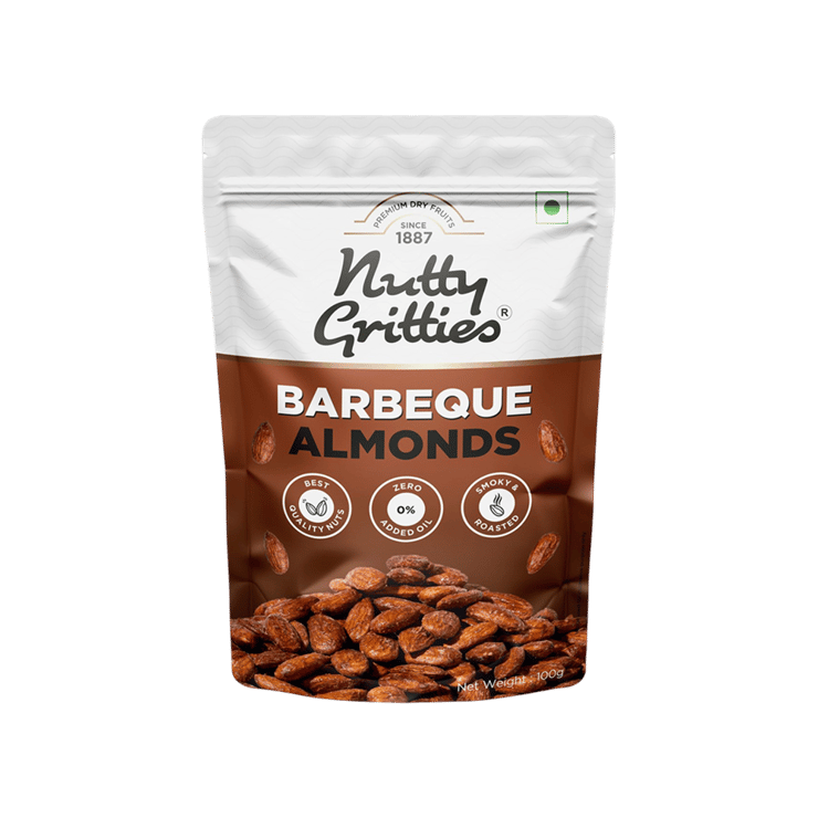 Nutty Gritties Barbeque Flavoured Flavoured Almonds – 100 g