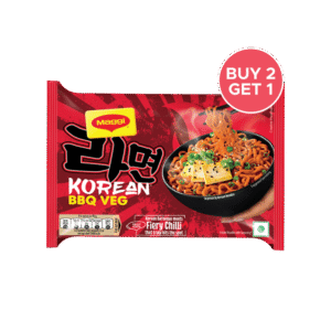 Maggi Korean Bbq Veg Instant Noodles - Buy 2 Get 1 Free - 2 x 90 g + 90 g