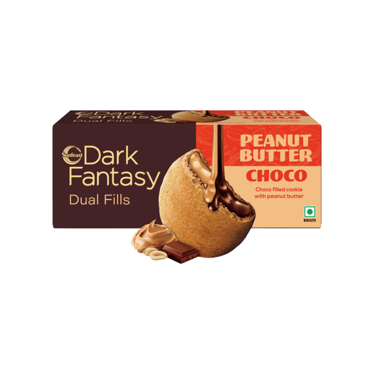 Sunfeast Dark Fantasy Peanut Butter Choco Dual Fills Cookies
