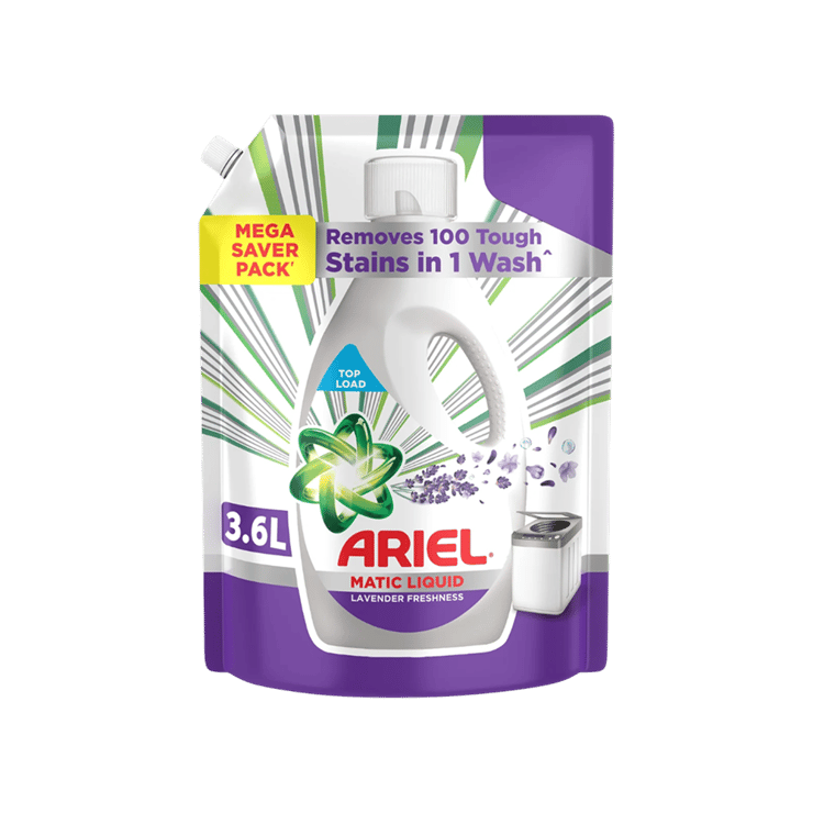 Ariel Lavender Top Load Liquid Detergent – 3.6 ltr