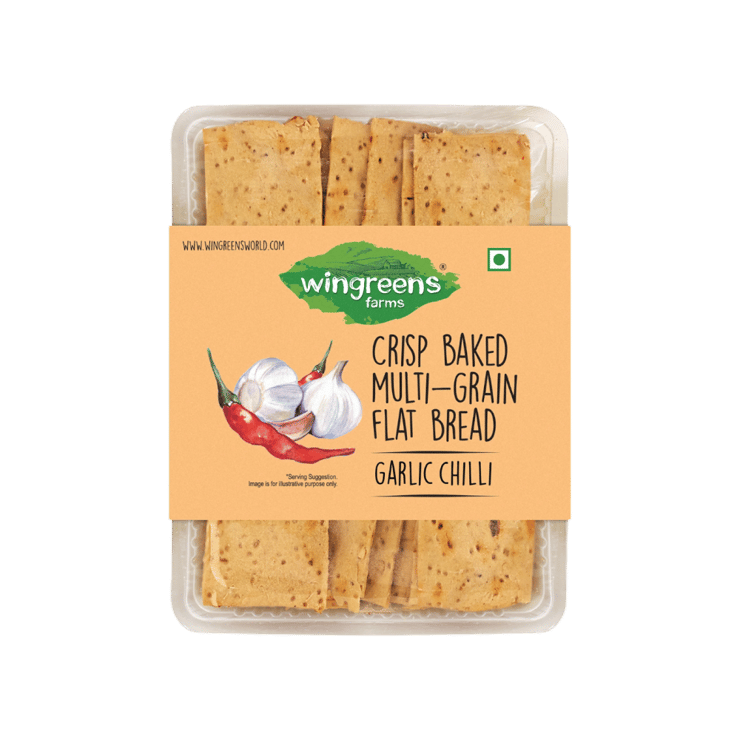 Wingreens Farms Flatbread, Garlic Chilli – 100 g