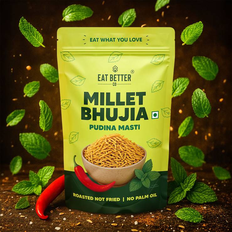 Eat Better Co Pudina Masti Millet Bhujia – 100 g