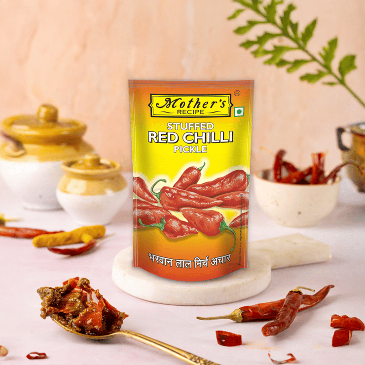 Mother’s Recipe Red Stuffed Chilli Pickle – 200 g