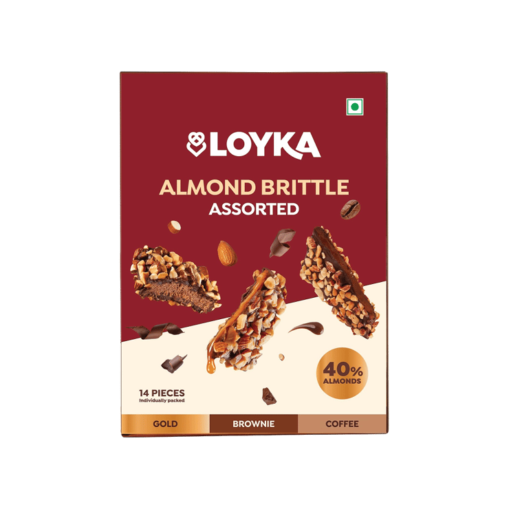 Loyka Almond Brittle Assorted Box – 14 x 15 g