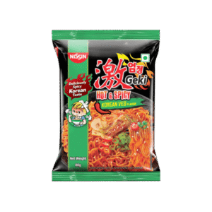 Nissin Geki Korean Ramen Spicy Veg Flavoured Instant Noodles - 80 g