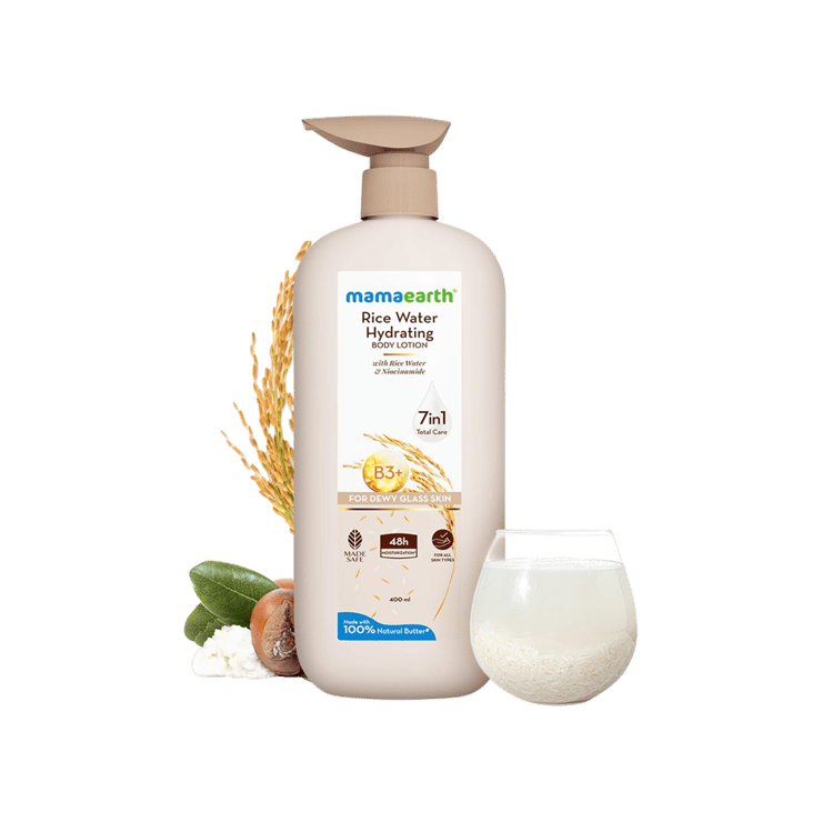 Mamaearth Rice Water Hydrating Body Lotion – 400 ml