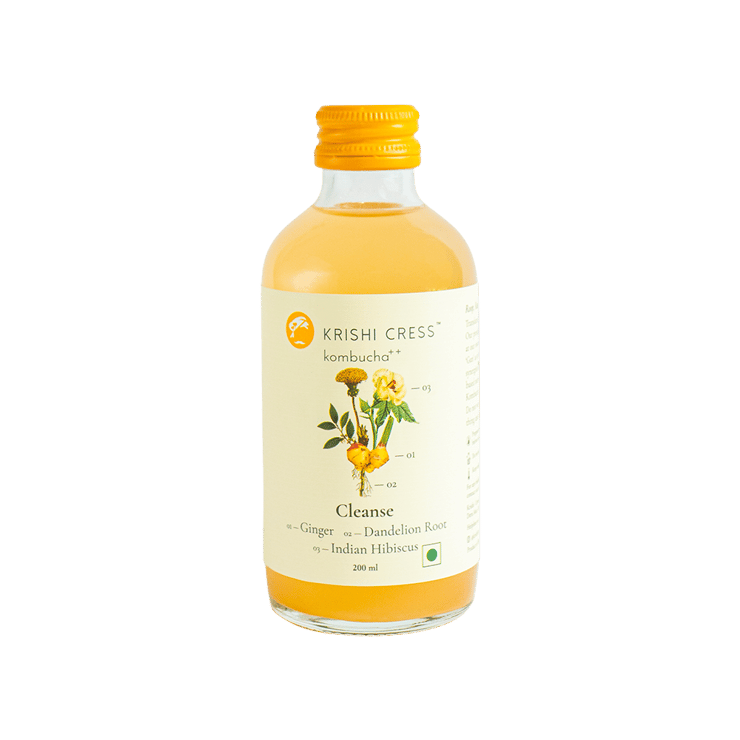 Krishi Cress Cleanse Kombucha – 200 ml