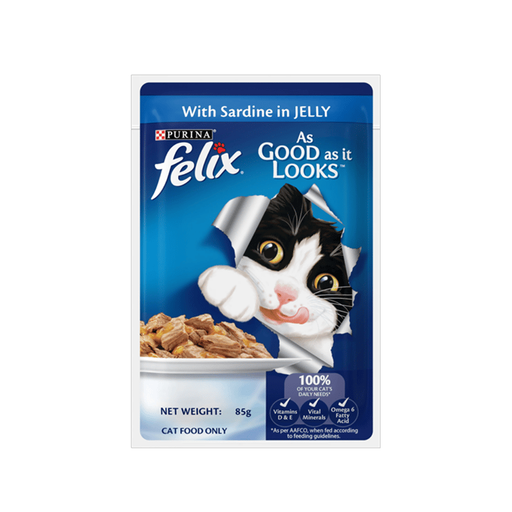 Felix Sardine with Jelly Adult Wet Cat Food – 85 g
