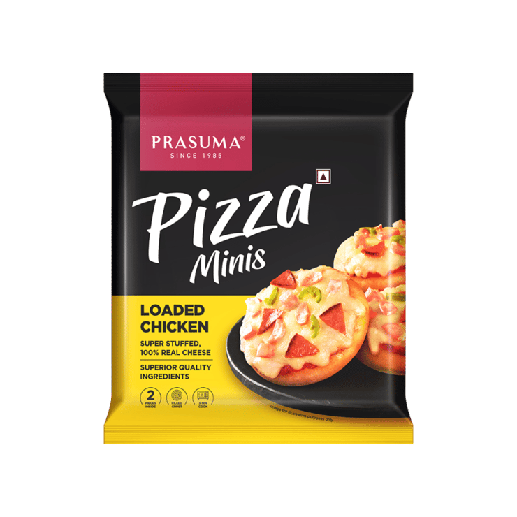 Prasuma Loaded Chicken Pizza Minis – 180 g (2 pieces)
