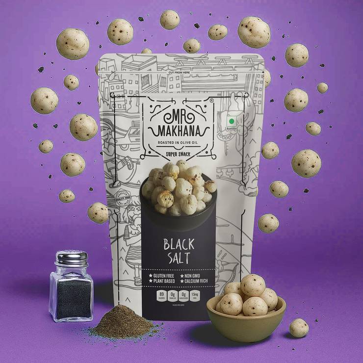 Mr. Makhana Black Salt Flavoured Makhana – 55 g