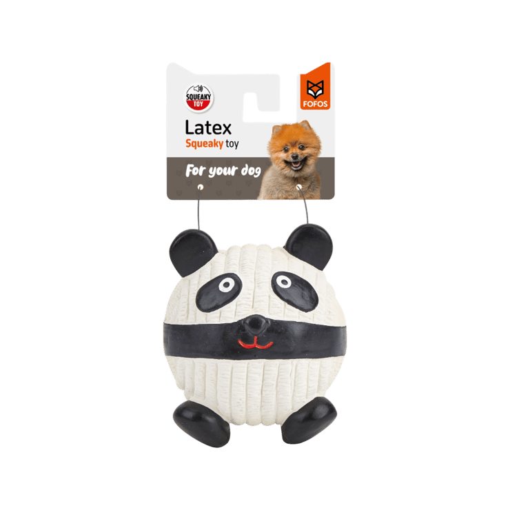 Fofos Panda Ball Dog Squeaky Toy (Black, White) – 1 unit