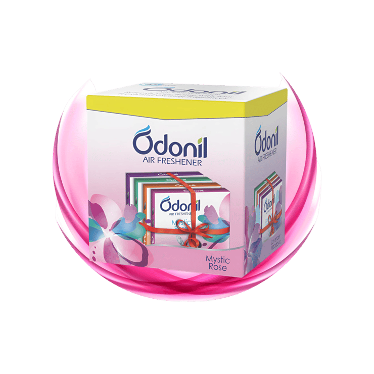 Odonil Bathroom Air Freshener Blocks – (4 x 48 g) (Assorted) – Pack of 4 – 4 x 48 g