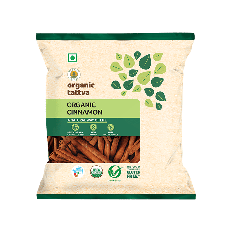 Organic Tattva Organic Cinnamon Whole (Dalchini) – 50 g