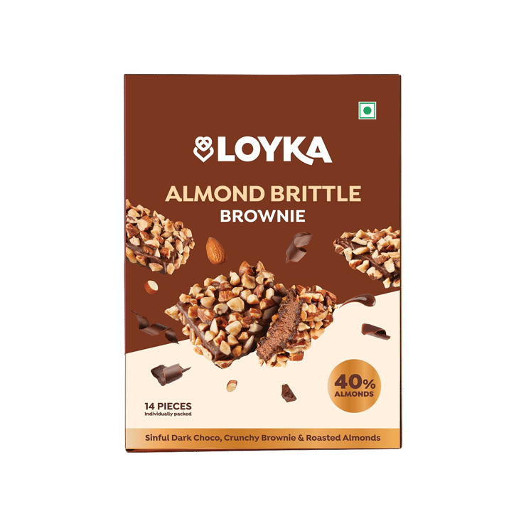 Loyka Almond Brittle Brownie Chocolate Pack – 14 x 15 g