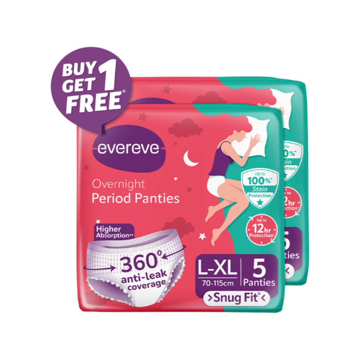 Evereve Overnight Disposable Period Panty – Buy 1 Get 1 Free – 1 pack (2 x 5 pieces)