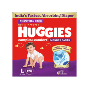 Huggies Complete Comfort Wonder Pants Monthly Pack Baby Diaper (L, 9-14 kg)