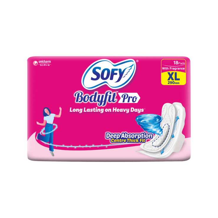 Sofy Bodyfit Pro XL Sanitary Pads – 1 pack (18 pieces)