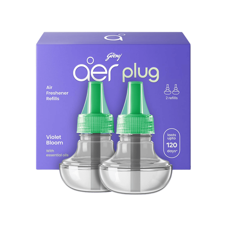 Godrej Aer Plug Electric Air Freshener Refill (Violet Bloom) – 40 ml