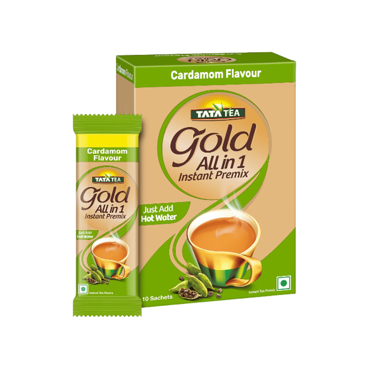 Tata Tea Gold All in 1 Instant Premix (Cardamom) – 10 x 14 g