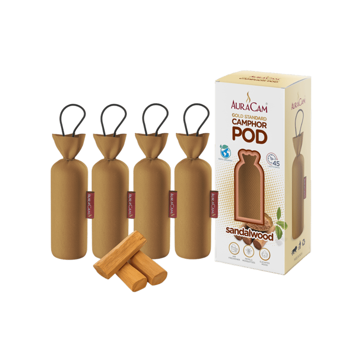 AuraCam Camphor Pod Air Freshener (Sandalwood) – 4 pieces