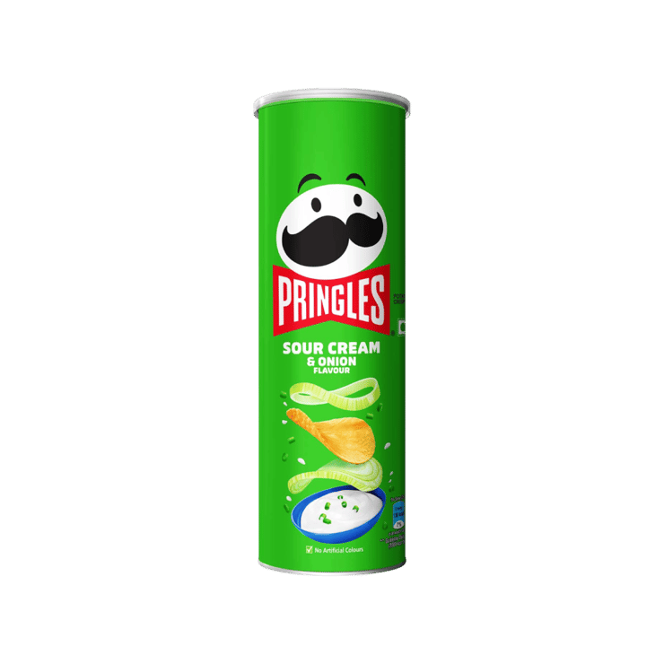 Pringles Sour Cream & Onion Potato Chips – 107 g
