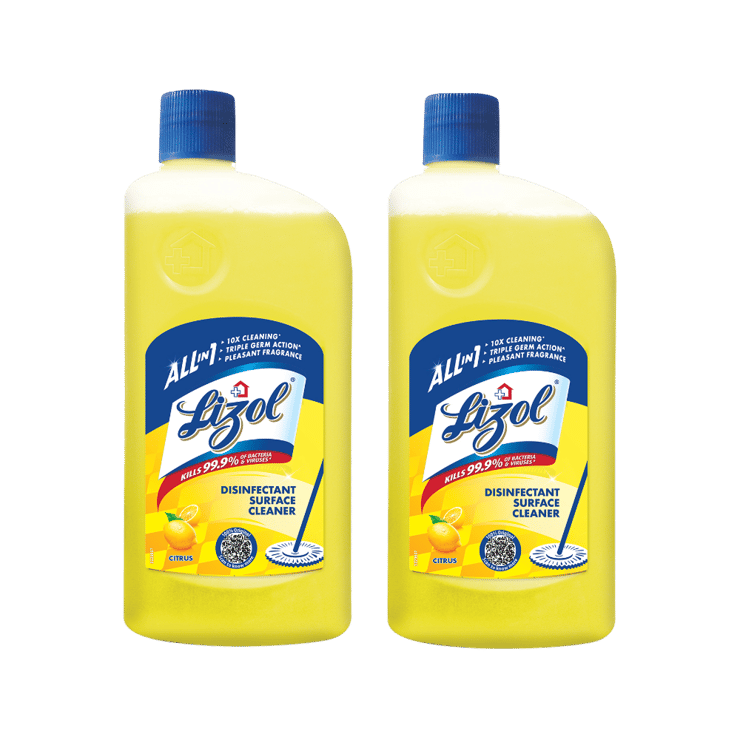 Lizol Disinfectant Surface & Floor Cleaner 1 l – Pack of 2 – 2 x 1 ltr