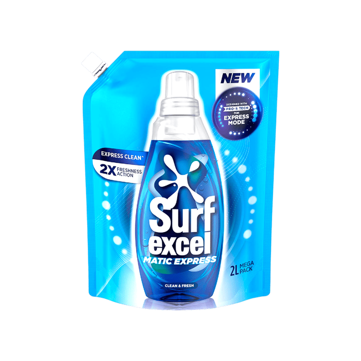Surf Excel Matic Express Clean & Fresh Liquid Detergent – 2 ltr