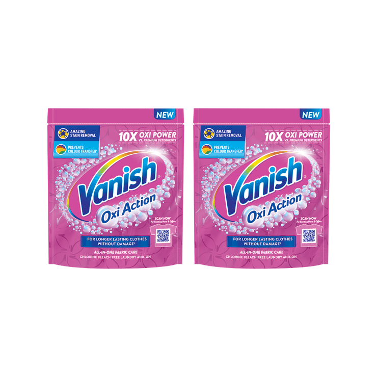 Vanish Oxi Action Fabric Stain Remover 400 g – Pack of 2 – 2 x 400 g