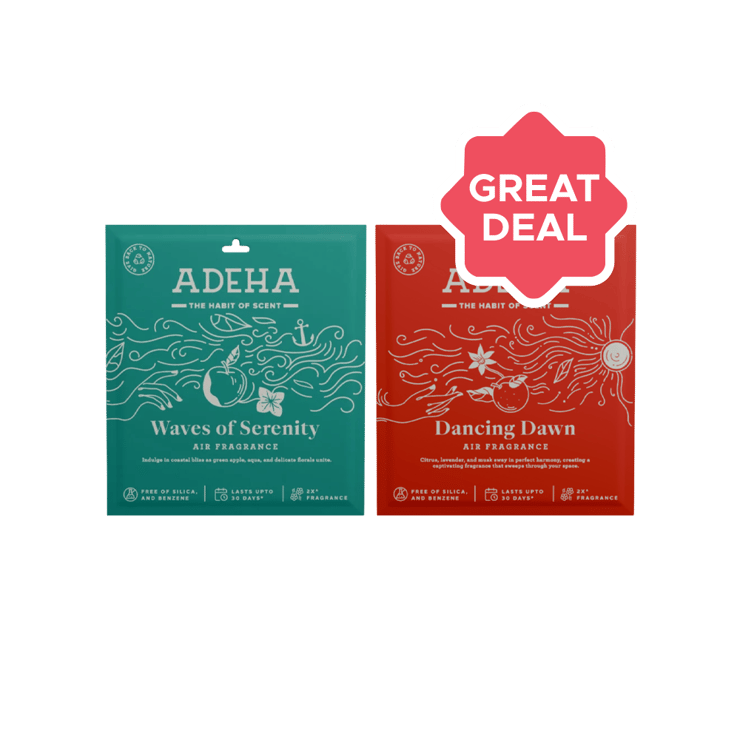 Adeha Waves of Serenity Air Freshener +  Dancing Dawn Air Freshener Combo – 20 g + 20 g