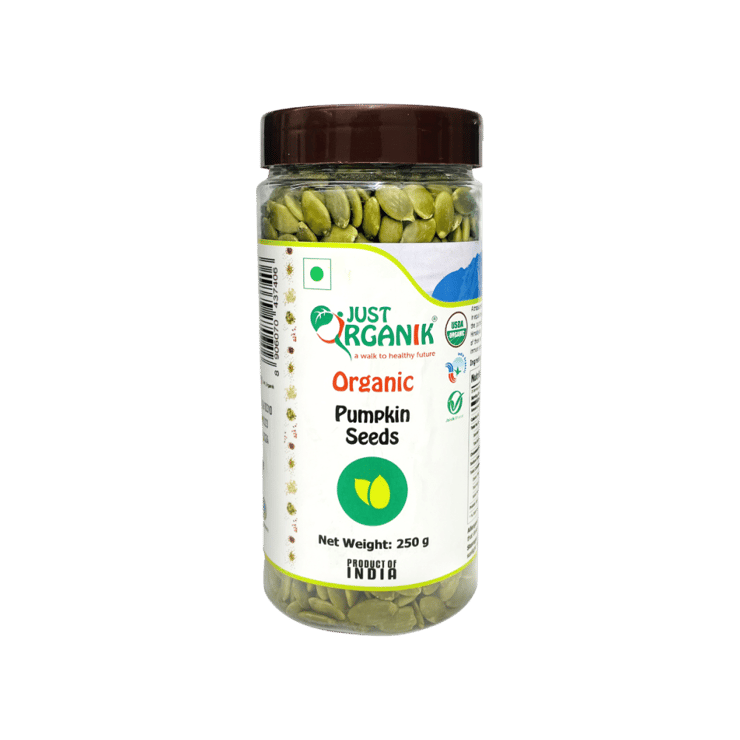 Just Organik Organic Pumpkin Seeds – 250 g
