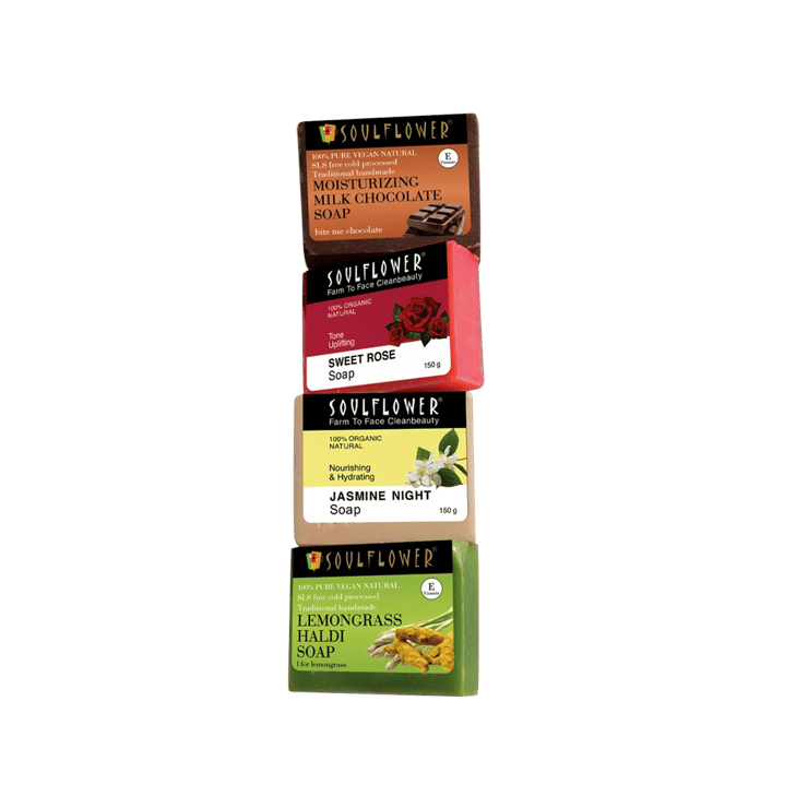 Soulflower Handmade Soap (Pack of 4) – 1 pack (4 pieces)