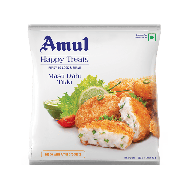 Amul Happy Treats Masti Dahi Tikki/ Veg Kebab – 300 g