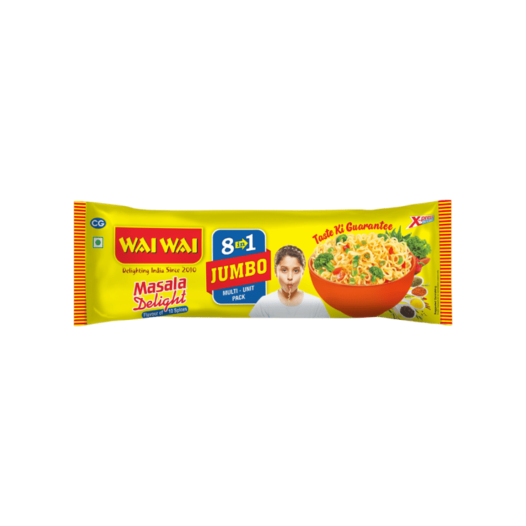 Wai Wai Masala Delight 8 in 1 Jumbo Instant Noodles – 440 g