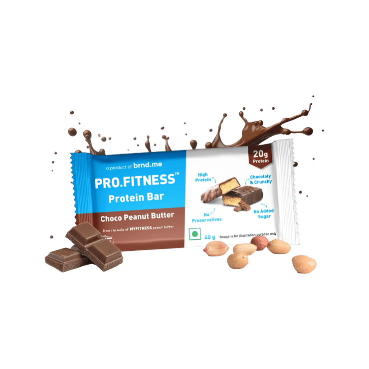 PRO.FITNESS 20g Protein Bar (Choco Peanut Butter) – 60 g