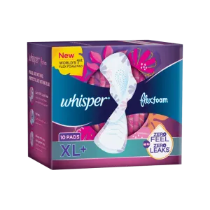Whisper Flexfoam Sanitary Pads - 1 pack (10 pieces)
