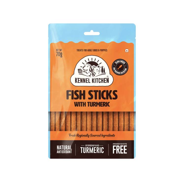 Kennel Kitchen Fish Sticks with Turmeric Dog Treat – 70 g