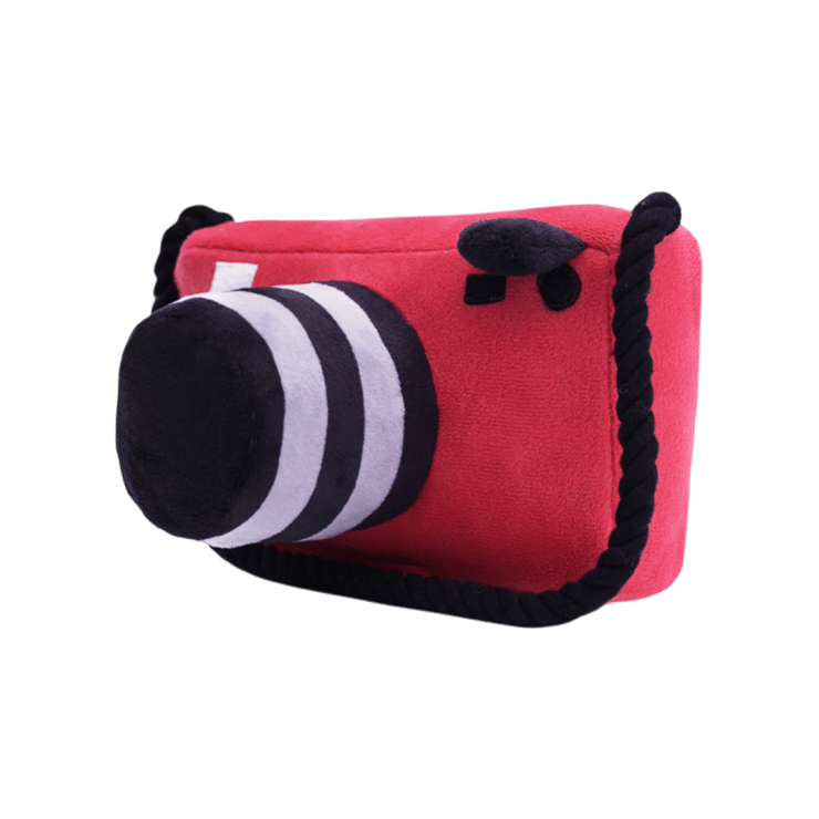 Mutt of Course Camera Dog Toy (Red, Black) – 1 unit
