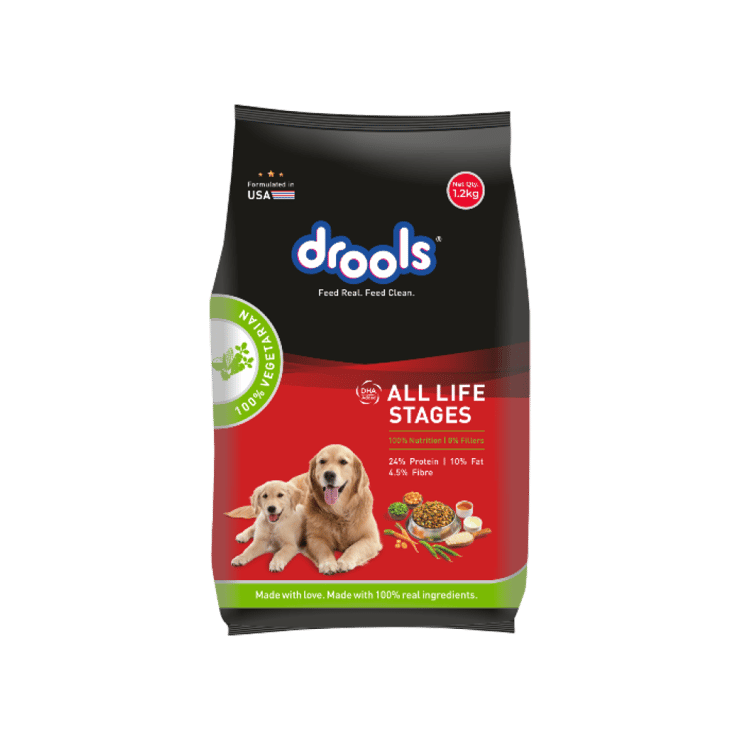 Drools Veg All Life Stages Dog Dry Food – 1.2 kg