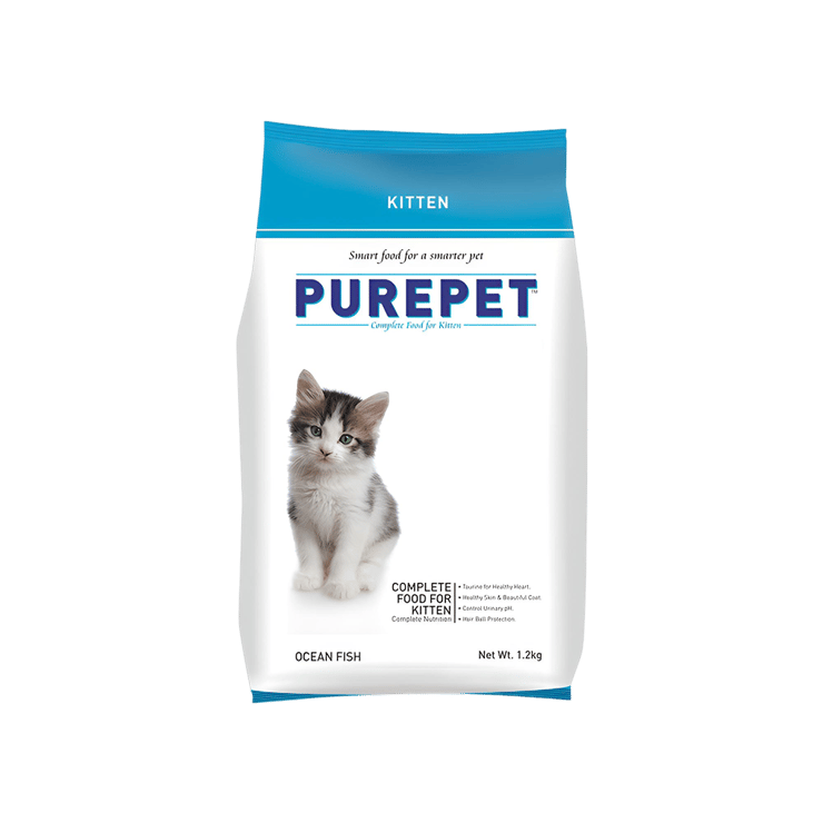PurePet Ocean Fish Kitten(1-12 Months)Cat Dry Food – 1.2 kg