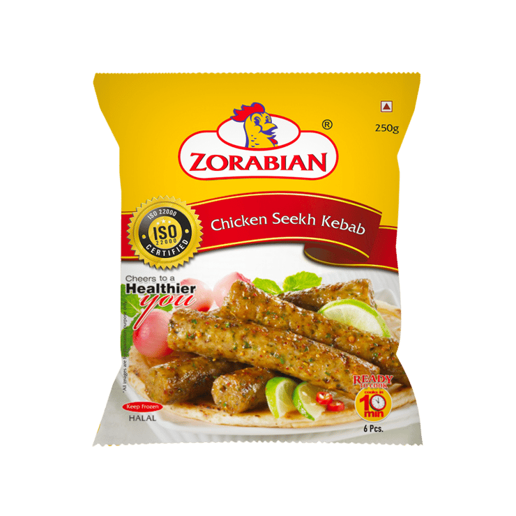 Zorabian Chicken Seekh Kebab – 250 g