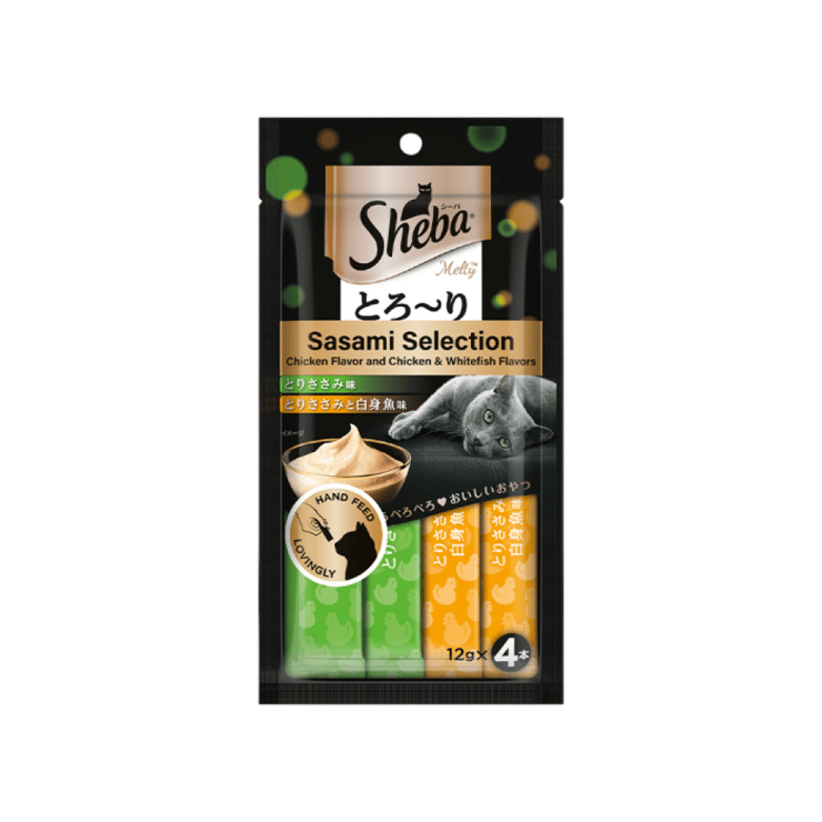 Sheba Melty Creamy Cat Treat (Sasami Selection Chicken & Whitefish Flavors) – 48 g