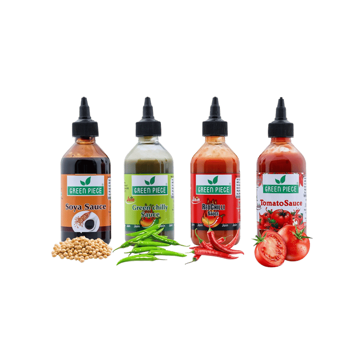 GREEN PIECE Jain Chinese Sauce Set – 5 x 200 g