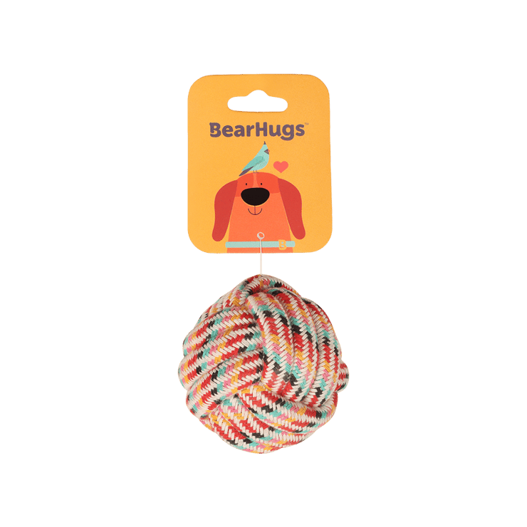 BearHugs Rope Ball Dog Toy – 1 piece