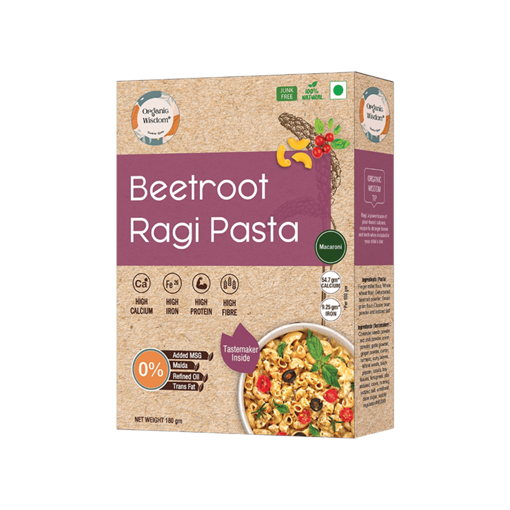Organic Wisdom Beetroot Ragi Pasta – 180 g