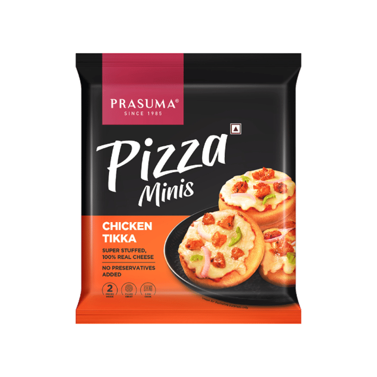 Prasuma Chicken Tikka Pizza Minis – 180 g (2 pieces)
