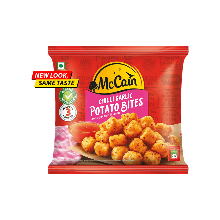 McCain Chilli Garlic Potato Bites Nuggets (Frozen) – 420 g