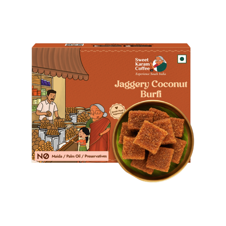Jaggery Coconut Burfi by Sweet Karam Coffee – 150 g