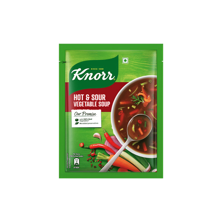 Knorr Hot & Sour Vegetable Soup with No Added Preservatives – 41 g