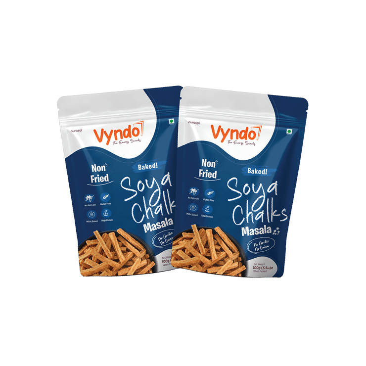 Vyndo Baked Masala Soya Sticks/Chalks (High Protein) – 2 x 100 g